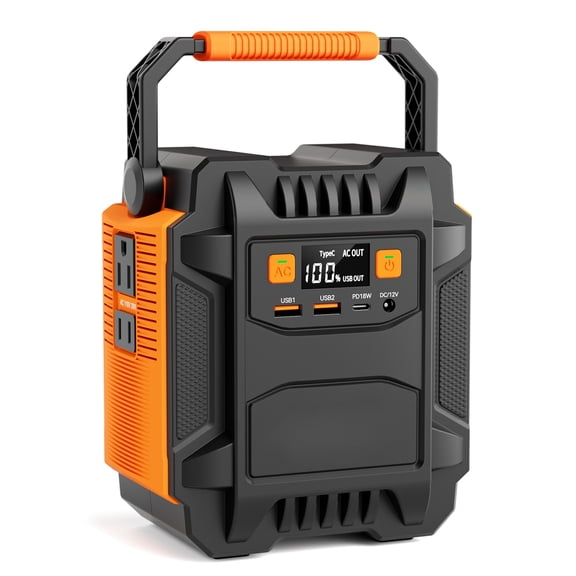 LANKANG 172.8Wh Portable Power Station 200W Continuous Peak 400W Multi AC DC QC3.0 USB Ports Solar Generator For Camping Home Emergency Backup
