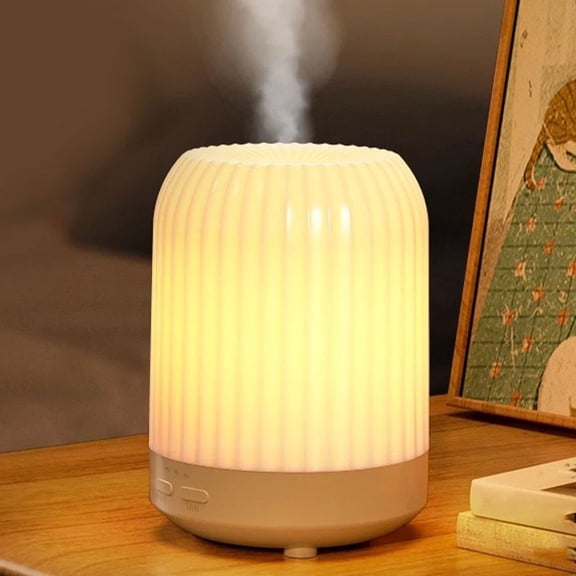 LANKANG 250ml Ultrasonic Aroma Diffuser Humidifier Baby Safe PP Material 7 Color LED Lights 3 Timer Modes Auto Shut Off Quiet Essential Oil Mist Diffuser for Bedroom Office