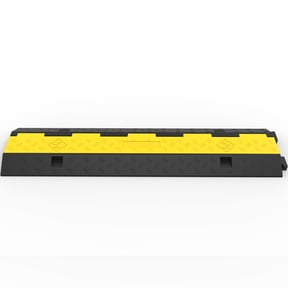 LANKANG 3 Pack 2 Channel Rubber Cable Protector Ramp 11000 LBS Load Floor Driveway Cord Hose Protective Speed Bump Cover