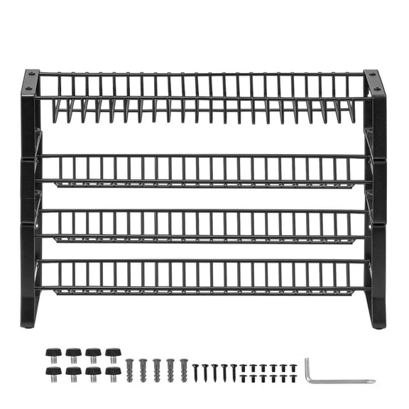 LANKANG 4-Tier Stackable Detachable Spice Rack Counter Wall Mount Storage Organizer
