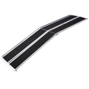 LANKANG 7FT Adjustable Wheelchair Telescoping Track Ramps Portable Non Slip Aluminum Mobility Ramp with Storage Bag for Home Steps Stairs Doorways