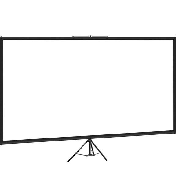LANKANG 80 Inch Tripod Projector Screen 16:9 4K HD Wrinkle-Free Polyester 160 Wide View Angle Height Adjustable Aluminum Tripod Portable Indoor Outdoor Screen For Home Cinema Gaming Office Presentat