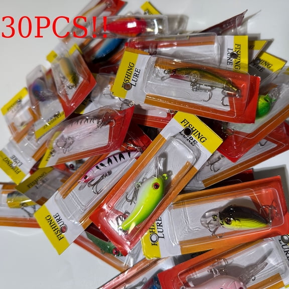 LANKANG Assorted Hard Minnow Crankbait Fishing Lures Treble Hook Design Multi Style Swimming Baits Kit For Freshwater Saltwater Pike Bass Carp Angling