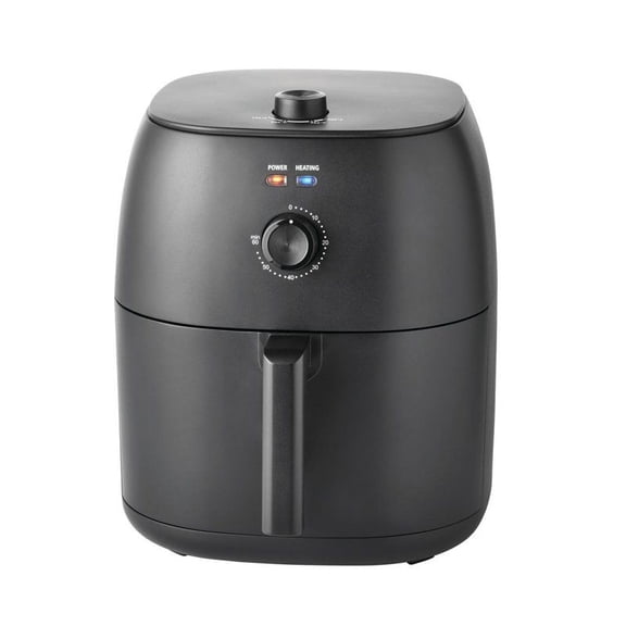 LANKANG Black 8 Quart Stainless Steel Air Fryer 1800W Auto Shutoff Adjustable Temp Timer Nonstick Dishwasher Safe Basket For 4 To 6 People Small Kitchen Dorm