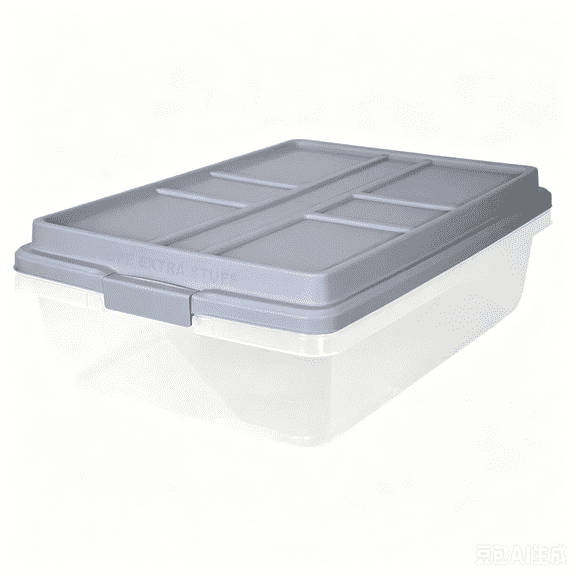 LANKANG Clear 40 Quart Plastic Storage Bin With Gray Stackable Lid Locking Snap Handles For Under Bed Closet Organization
