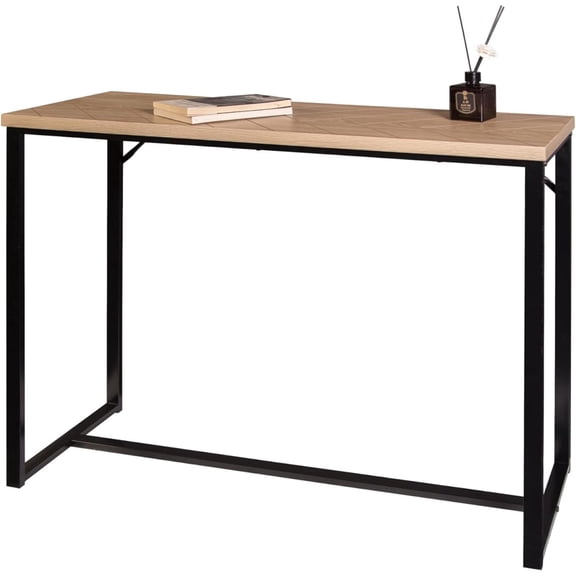 LANKANG Coastal Modern Console Table With Decorative Desktop And Sturdy Support Legs For Home Entryway Display