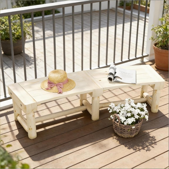 LANKANG Half Circle Wrap Around Tree Outdoor Bench Slatted Breathable Seat Weather Protective Coating Complete Mount Hardware Easy Assembly Garden Patio Leisure Seat