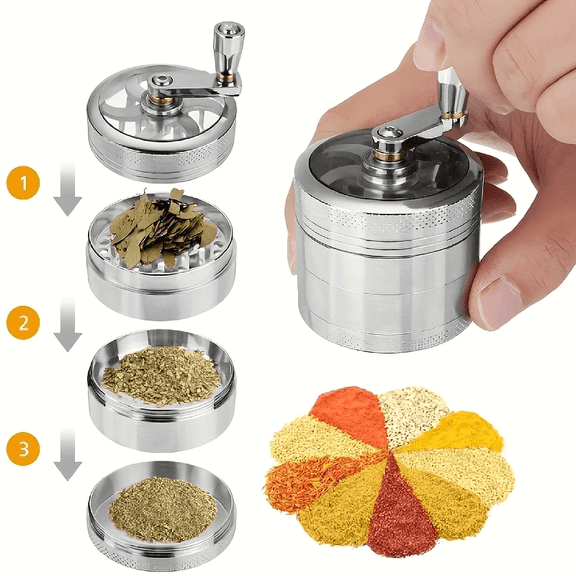 LANKANG Hand Crank Spice and Herb Grinding Muller Portable Manual Crushing Tool for Kitchen Seasoning Processing