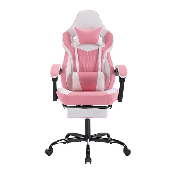 LANKANG High Back Swivel Gamer Chair Multi Angle Reclining Design With Detachable Neck And Waist Support For Home Workstation