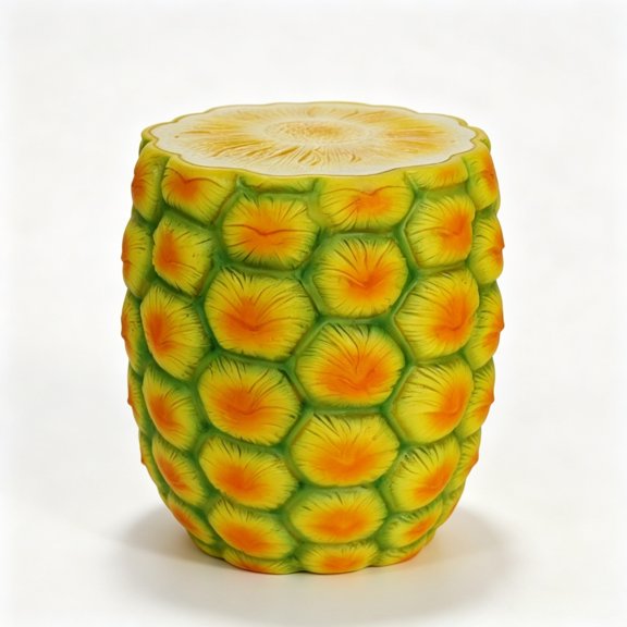 LANKANG Oversized Pineapple Shaped Stool Multi‑Use Side Table & Plant Stand Indoor Outdoor Decor Furniture for Patio Balcony Garden Home Decor