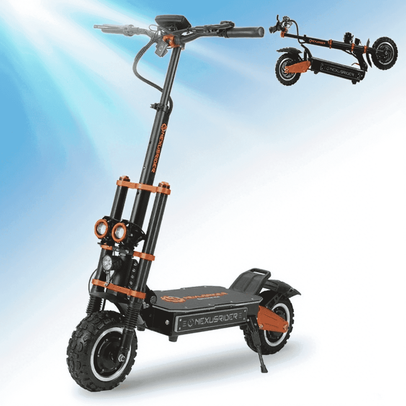 NexusRider Tank500 6000W Motor Foldable Electric Scooter, 58MPH