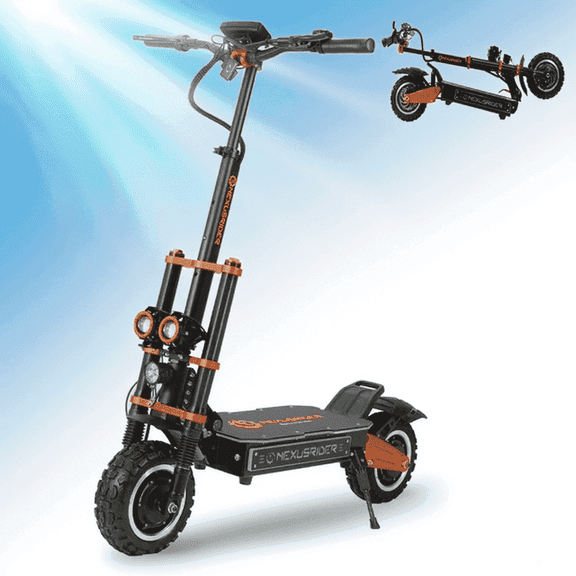 NexusRider Tank500 6000W Motor Foldable Electric Scooter, 58MPH 60V 35Ah 65 Miles Range 11 "All Terrain Tires, Dual Oil Brakes Off Road E-Scooter for Adults
