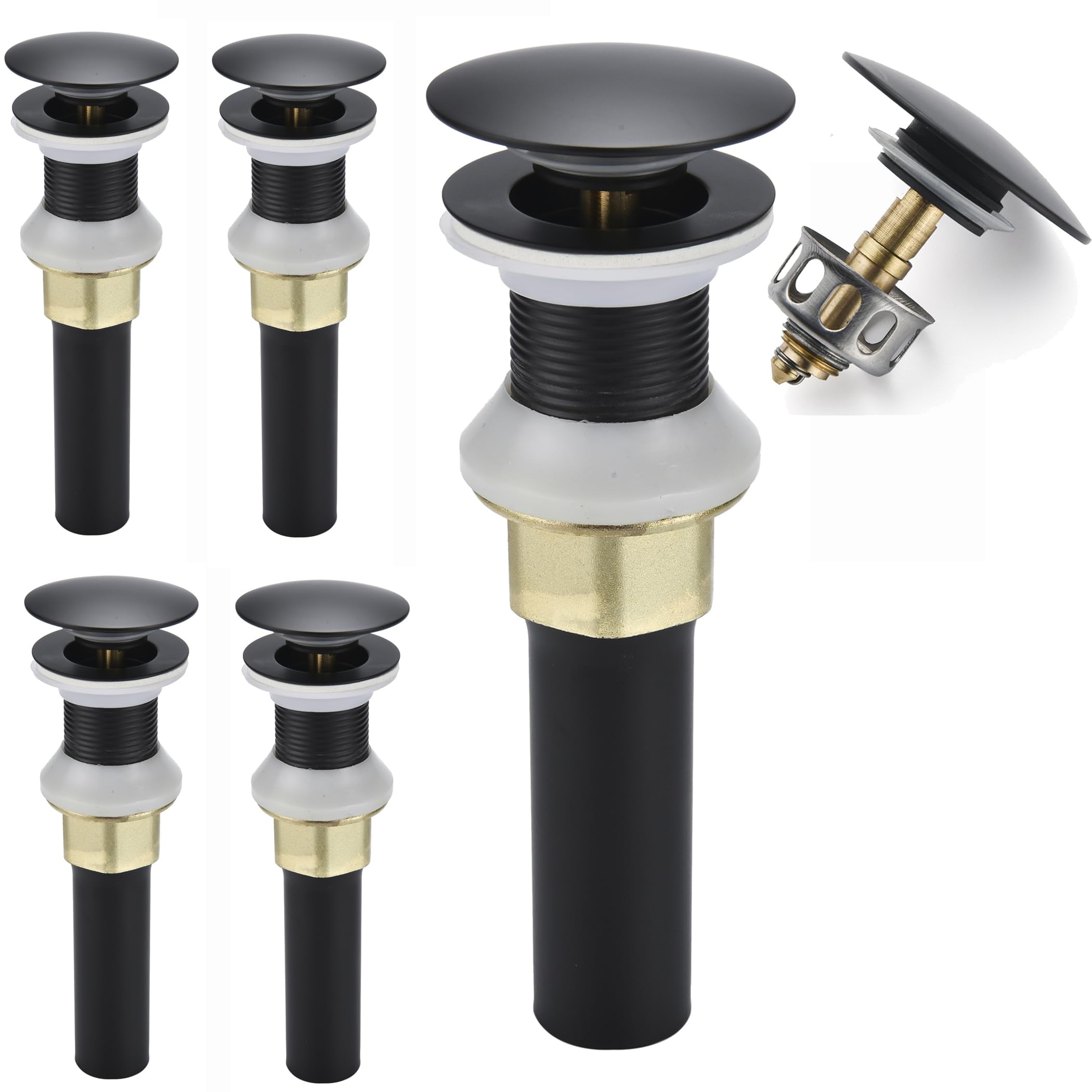 LANL 2-pack bathroom sink drains. For sinks without overflow. Pop-up ...