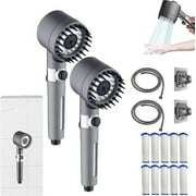 LANL 2025 New Ion Shower Drops Head Filtered Showerhead, Shower Head, Filtered Showerhead, Filtered Shower Head With Handheld, Turbo Showerhead (2pcs)