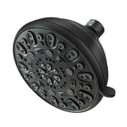 LANL High Pressure Shower Head 4.7" Rain Fixed Showerhead 7-Spray Setting with Adjustable Brass Swivel Ball Joint - Excellent Replacement for Your Bath Shower Head (FM-001 Matte Black) LIU