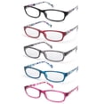 thumbnail image 1 of LANLANG 5-Pack Reading Glasses for Women, Blue Light Blocking Eyeglasses with 5 fashion colors, Spring Hinge, Anti Eyestrain, +2.00, 1 of 8