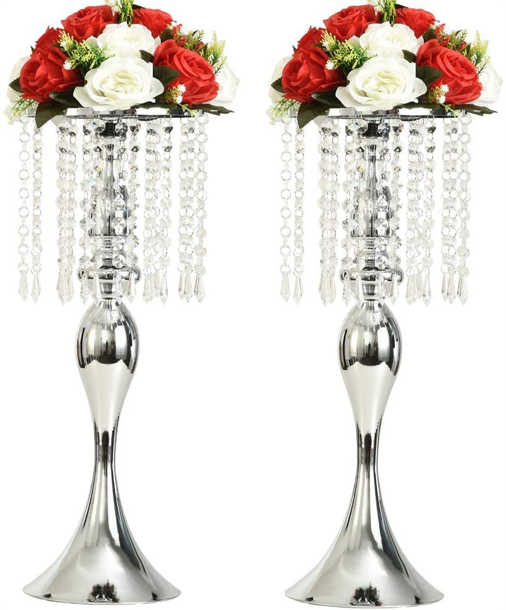Elegant acrylic metal Table event decoration candle holder 2/5 pcs –  WeddingStory Shop