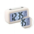 thumbnail image 1 of LANMOK Battery Digital Alarm Clock, LCD Clock Electronic for Bedroom Home Office , with Date,Indoor Temperature, Snooze Light, Small-Sized, Backlight, Kids, 1 of 5