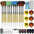 thumbnail image 1 of LANNEY Darts Metal Tip Set, 18 Grams Steel Tip Darts Set, Professional Darts for Dartboard 12 Pack with Aluminum Shafts, Brass Barrels, Extra Flights, Sharpener Tool Kit, Carrying Case, 1 of 6