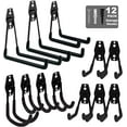 thumbnail image 1 of LANNEY Garage Hooks Anti-Slip, Easy Installation Garage Storage Hooks Hangers Wall Mount Utility Hooks for Bikes, Tools and Ladders, Black 12 Pack, 1 of 4