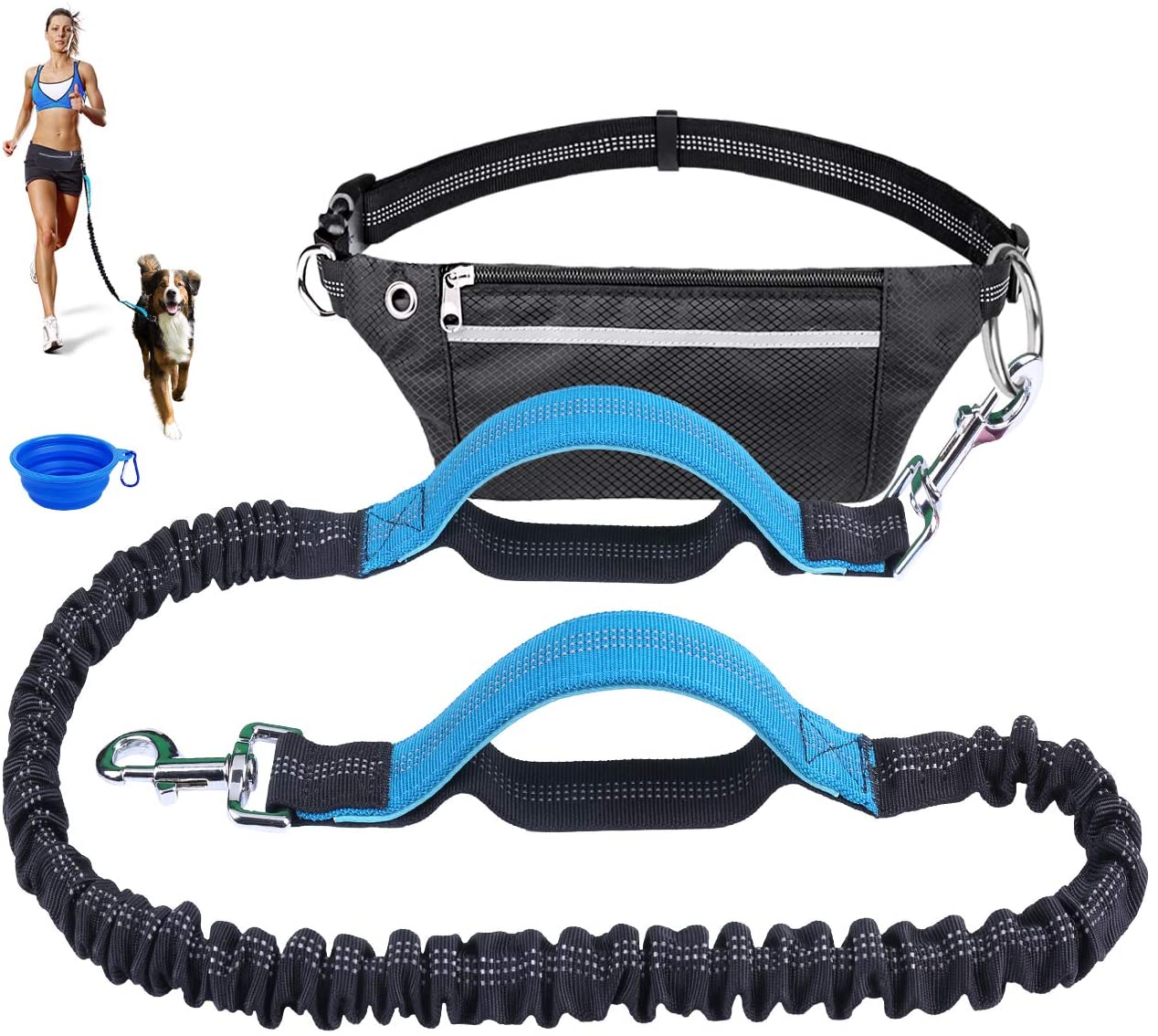 LANNEY Hands Free Dog Leashes, Waist Belt Leash for Small Medium Large Dogs Running Walking Training - image 1 of 7