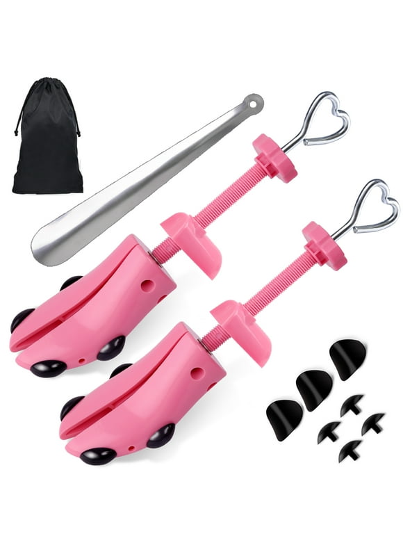 Shoe Stretcher for  Women Men 4-Way Shoe Expander Widener, Pink Plastic