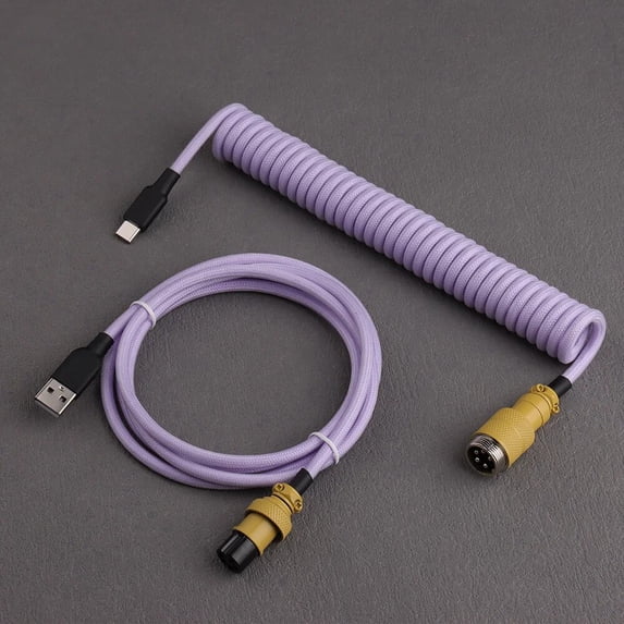 Cables Texture Usb LANO Double Sleeves PET Colorful Finish GX16 Aviator Cable Type C Metal ...
