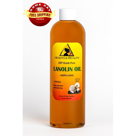 LANOLIN OIL USP GRADE PHARMACEUTICAL SKIN HAIR LIPS MOISTURIZING 100% PURE 36 OZ
