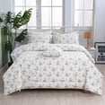 thumbnail image 1 of Lanpei Vintage 3-Pieces Pink Beige Floral Comforter Bedding Sets, King, 1 of 8