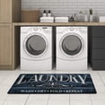 thumbnail image 1 of LANPEI Laundry Room Rug Runner 5Ft Wood Printed Area Rug Waterproof Rubber Kitchen Floor Mat Carpet for Washroom 20x59in Farmhouse Doormat, Blue, 1 of 7