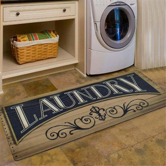 LANPEI Vintage Rug 2x4Ft Laundry Room Rugs Decor Runner Rug Farmhouse Runner Rug Rubber Area Rug Mudroom Rug Carpet Waterproof Bathroom Rugs Laundry Room Mats