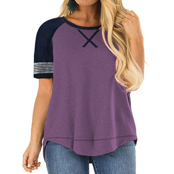 LANREMON Plus Size Tops for Women Short Sleeve Fashion Tshirts Shirts Loose Trendy Blouses Lightgray Tee Shirts for Women Size 26 Plus