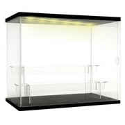 LANSCOERY 3 Tier Shot Glass Display Case Mini Figures Acrylic Stand Boxes for Display