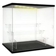 LANSCOERY 4 Tier Shot Glass Display Case Mini Figures Acrylic Stand Boxes for Display