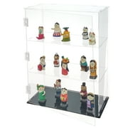 LANSCOERY Acrylic 3 Tiers Shot Glass Display Case Mini Funko Pop Figures Display Box,28*12*36cm
