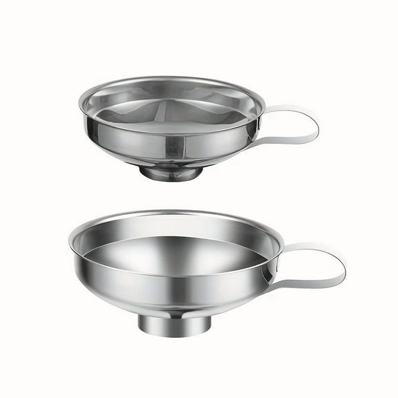 LANSGA Stainless Steel Funnel – Durable Wide Mouth Jam Funnel for Kitchen & Canning