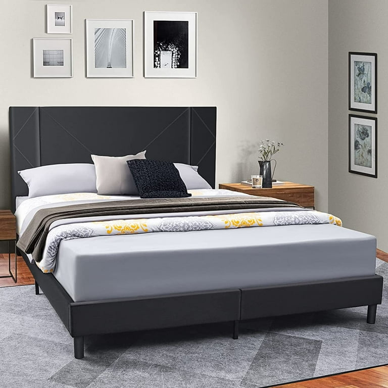 Queen bed frame no on sale box spring walmart