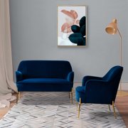 LANTRO JS Semele Loveseat Sofa with Piped Edges Design
