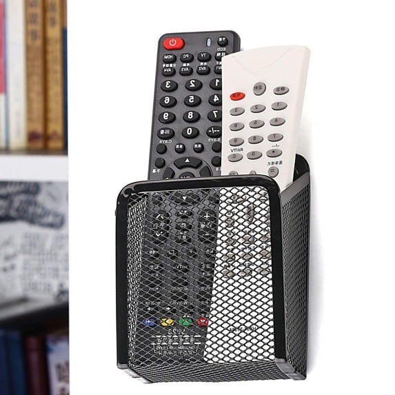 Rectangular Remote Storage LANTWOO Metal Wall Mount Remote Control Holder Storage Organizer Box ...