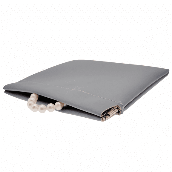 LANTWOO PU Leather Slim Engagement Wedding Ring Pouch Leather Jewelry Pouch Christmas, Wedding Party Favor Gift Bag (3.94" x 3.94"/10 x 10 cm)