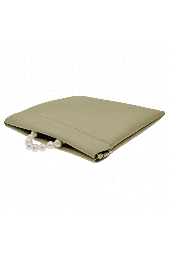 PU Leather Slim Engagement Wedding Ring Pouch Leather Jewelry Pouch Christmas, Wedding Party Favor Gift Bag (3.94" x 3.94"/10 x 10 cm)