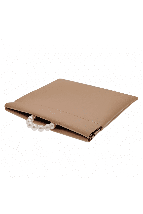 PU Leather Slim Engagement Wedding Ring Pouch Leather Jewelry Pouch Christmas, Wedding Party Favor Gift Bag (3.94" x 3.94"/10 x 10 cm)