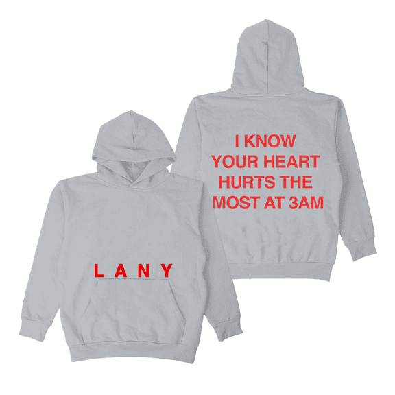 LANY Merch Hoodie Lyric Printed Men Women Sweatshirt Long Sleeve Pullover Streetwear
