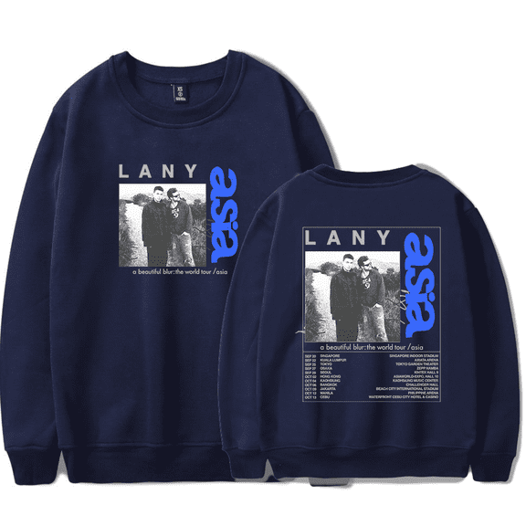 LANY Merch Sweatshirt A Beautiful Blur Asia World Tour Long Sleeve Crewneck Women Men