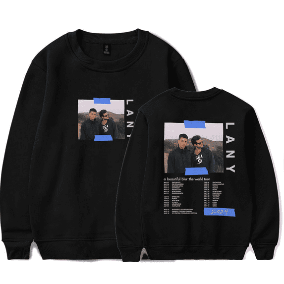 LANY Merch Sweatshirt A Beautiful Blur World Tour Long Sleeve Hoodies Women Men Streetwear Crewneck