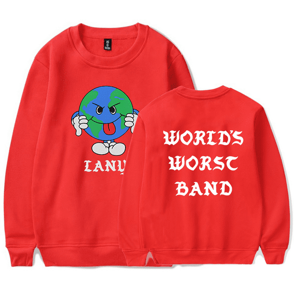 LANY Merch Sweatshirt Earth Logo World Band Long Sleeve Crewneck Women Men Hoodie