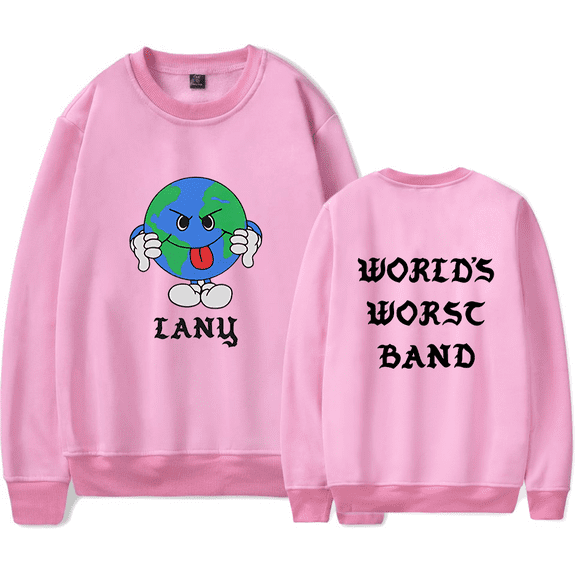 LANY Merch Sweatshirt Earth Logo World Band Long Sleeve Crewneck Women Men Hoodie