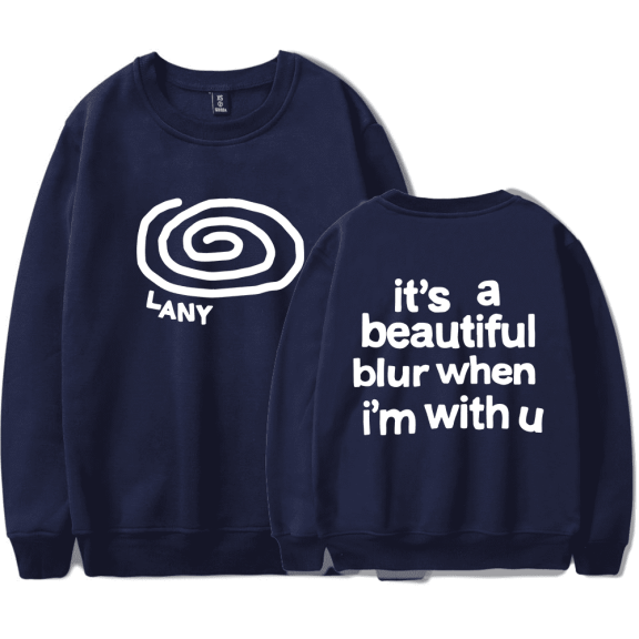 LANY Merch Sweatshirt Swirl a Beautiful Blur Sweatshirts Crewneck Long Sleeve Men Women Streetwear