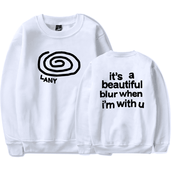 LANY Merch Sweatshirt Swirl a Beautiful Blur Sweatshirts Crewneck Long Sleeve Men Women Streetwear