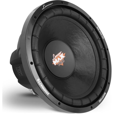 Lanzar MAXP154D Max Pro 15-Inch 2000-Watt Small-Enclosure Dual 4-Ohm Subwoofer